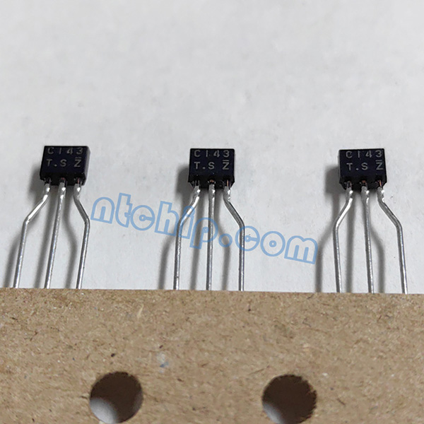 DTC143TS has laser characters on the back and three pins DTC143TS has laser characters on the back and three pins
